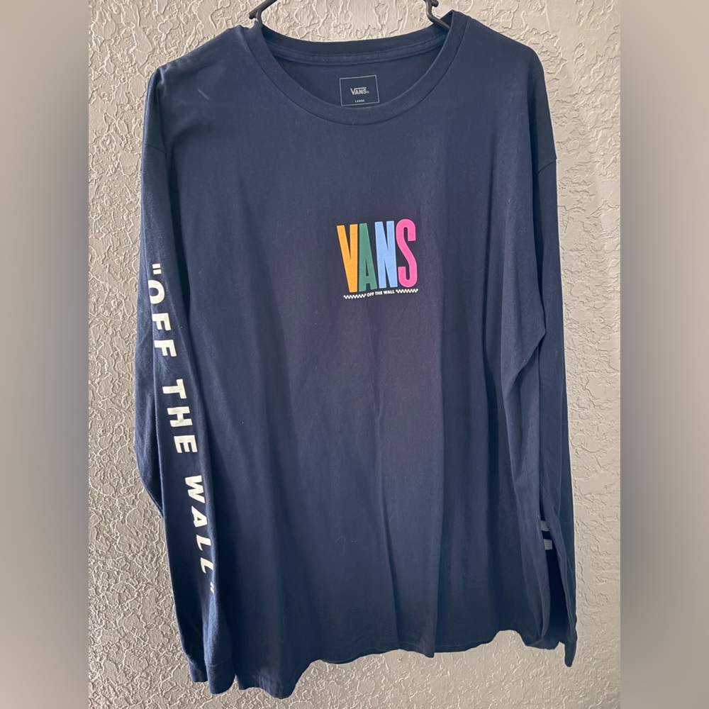 Men’s Vans Classic Fit Blue Long Sleeve T-Shirt Xl